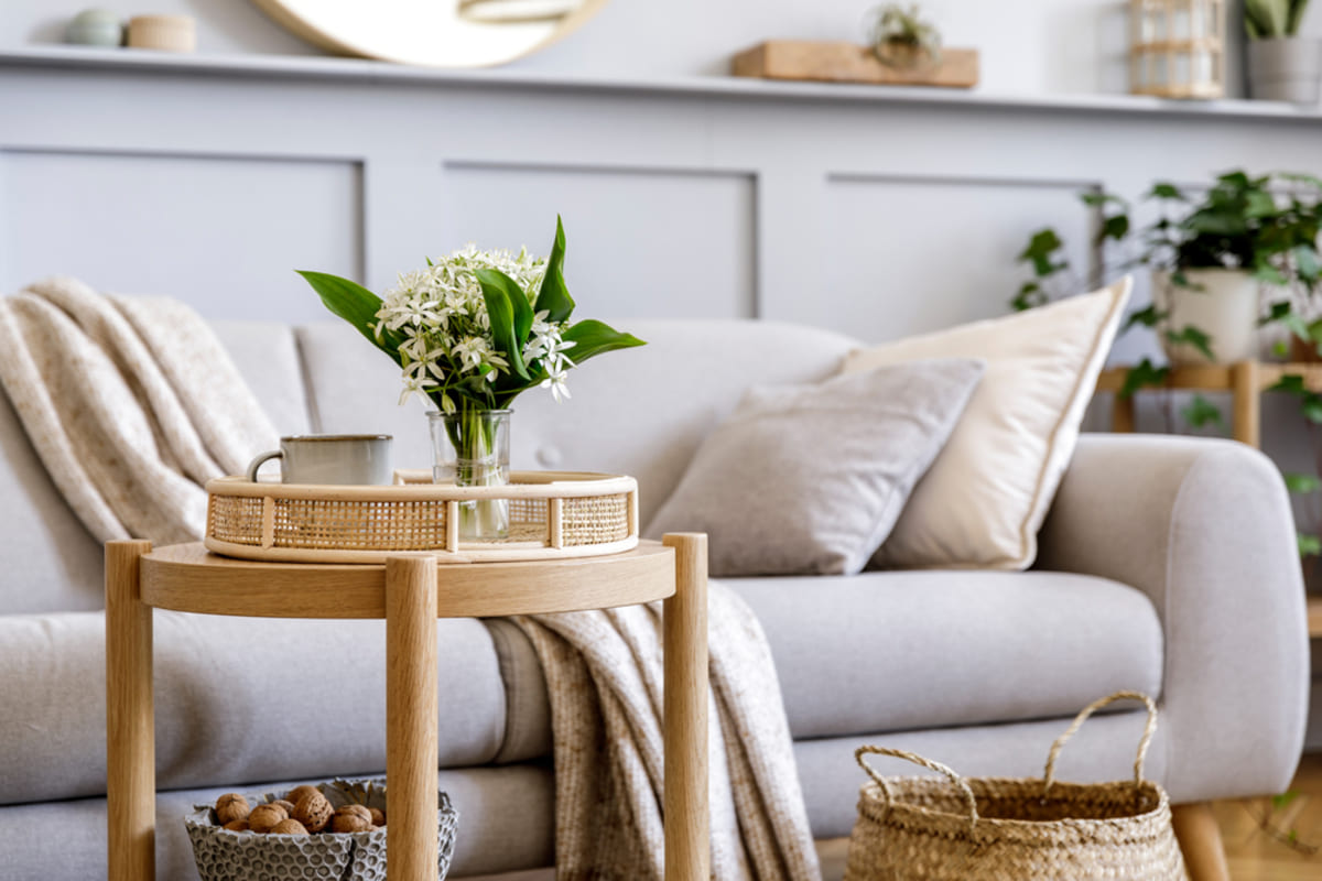 A beautifully staged living room, sell my house for cash alternative concept