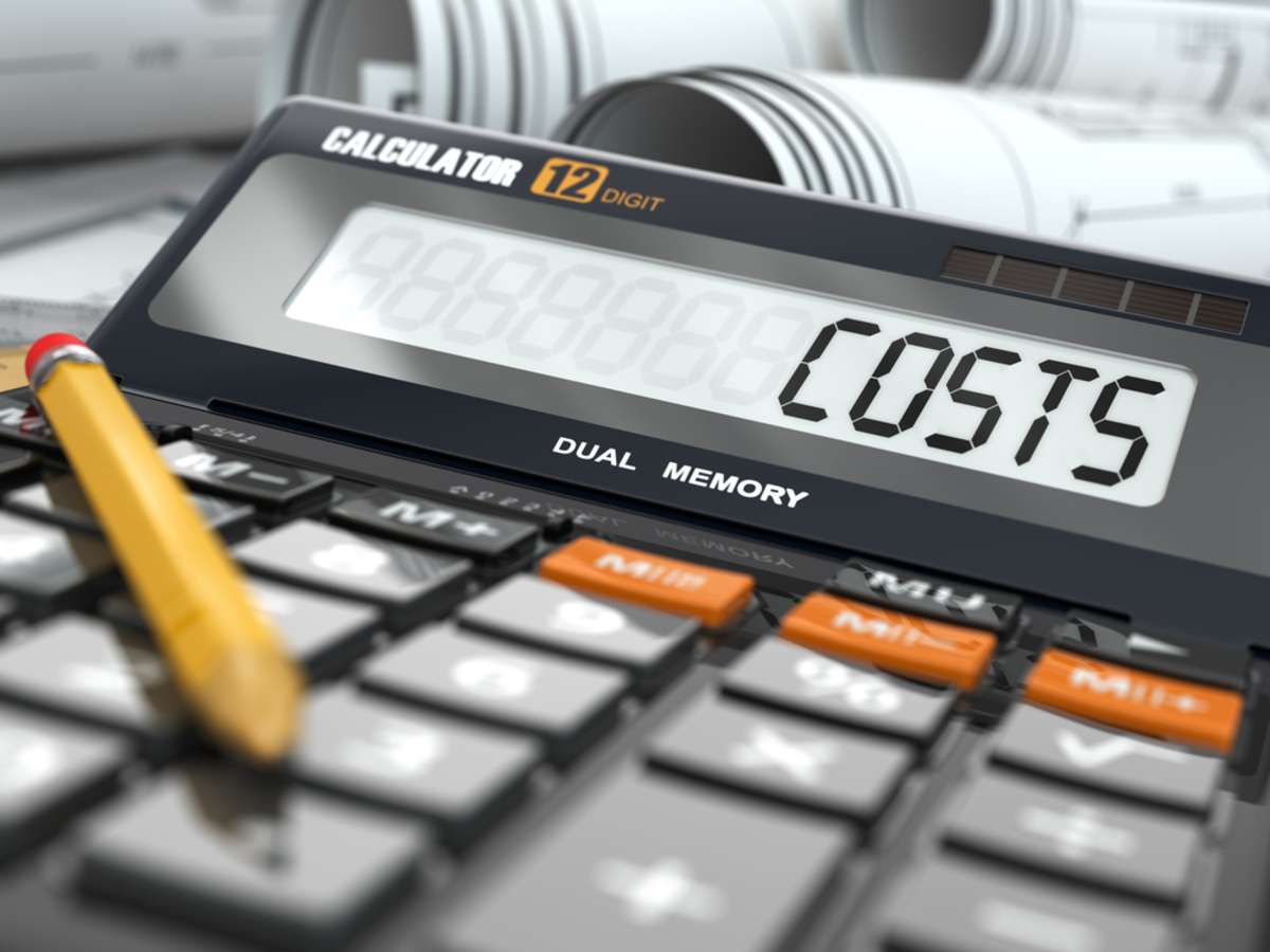 Costs spelled on a calculator, avoid some costs with a 